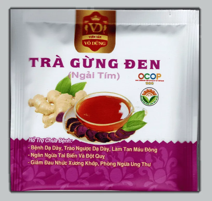 Trà gừng đen (ngải tím) Võ Dũng (1,7g x 15 túi)